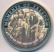 Libéria 2001. 10$ "Szabadság pillanatai- Holokauszt vége" multicolor T:PP felületi karc Liberia 2001. 10 Dollars "Moments of Freedom- End of the Holocaust" multicolor C:PP slightly scratched