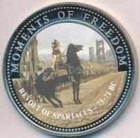 Libéria 2001. 10$ "Szabadság pillanatai- Spartacus felkelése" multicolor T:PP ujjlenyomat Liberia 2001. 10 Dollars "Moments of Freedom- Revolt of Spartacus" multicolor C:PP fingerprint