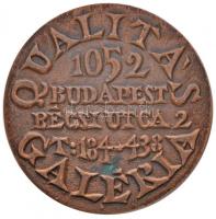 Kiss György (1943-) 1988. "Qualitás Galéria" Br plakett (50mm) T:2