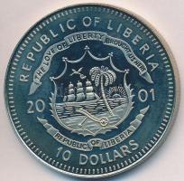 Libéria 2001. 10$ "Szabadság pillanatai - Függetlenségi nyilatkozat jóváhagyása" multicolo...