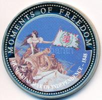 Libéria 2001. 10$ "Szabadság pillanatai - Magyar szabadságharc" multicolor T:PP fo. Liberia 2001. 10 Dollars "Moments of Freedom - Hungarian war of independence" multicolor C:PP spotted