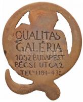 ~1980. "Qualitás Galéria" Br plakett. Szign.:KS (60-50mm) T:2-