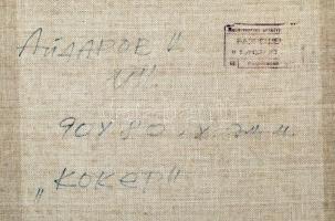 Iliász Ajdarov (1956- ): Cocker spániel, olaj, vászon, jelzett, fa keretben, 90×80 cm /

И...