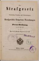 Büntető törvény a büntettek, vétségek és kigásokról, Büntető bíróságok illetőségét tárgyazó rendelet...