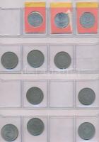 85db-os vegyes hobbi fémpénz gyűjtemény piros "Münzen" érmetartó albumba rendezve, benne 1...