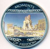 Libéria 2004. 10$ "Szabadság pillanatai-Trójai háború Kr.e. 1250" multicolor T:PP ujjlenyomatos Liberia 2004. 10 Dollars "Moments of Freedom-Trojan War 1250 BC" multicolor C:PP fingerprint
