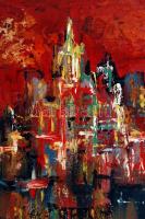 Vlagyimir Durov (1952- ): Város délidőben, olaj, vászon, hátulján jelzett, fa keretben, 79×109 cm /
...