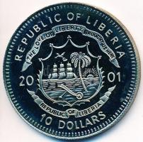 Libéria 2001. 10$ "Szabadság pillanatai-A Nobel-díjas Dalai Lama 1989." multicolor T:PP fe...