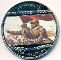 Libéria 2004. 10$ "Szabadság pillanatai-A sztálingrádi csata 1943." multicolor T:PP felületi karc Liberia 2004. 10 Dollars "Moments of Freedom-The siege of Stalingrad 1943." multicolor C:PP slightly scratched