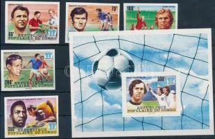 Football World Cup imperf set + block Labdarúgó VB vágott sor + blokk