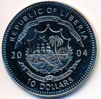 Libéria 2004. 10$ "Szabadság pillanatai-Pinochet-rezsim vége 1989" multicolor T:PP felület...