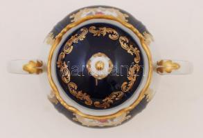 Reichenbach echt kobalt mokkás készlet, kézzel festett, jelzett, hibátlan