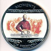 Libéria 2004. 10$ "Szabadság pillanatai-Garibaldi felszabadítja Itáliát 1860" multicolor T:PP Liberia 2004. 10 Dollars "Moments of Freedom-Garibaldi liberates Italy 1860" multicolor C:PP