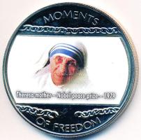 Libéria 2004. 10$ "Szabadság pillanatai-Teréz anya (Nobel-békedíj) 1979" multicolor T:PP ujjlenyomatos Liberia 2004. 10 Dollars "Moments of Freedom-Theresa mother-Nobel peace price 1979" multicolor C:PP fingerprint