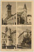 Szigetvár, Ferenc rendi templom, Református templom, Zrínyi emlékmű, Főszolgabíróság (fa)