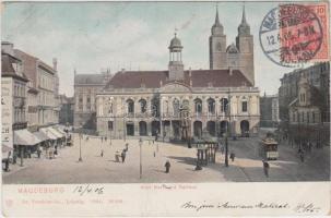 Magdeburg, Alter Markt, Rathaus / old square, town hall, tram (EK)