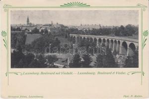 Luxembourg, Boulevard and Viaduct, Art Nouveau