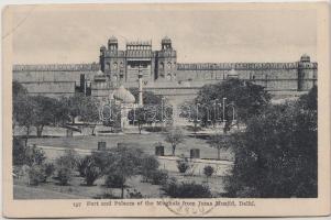 Delhi, Fort and Palaces of the Mughals from JUma Musjid (EK)