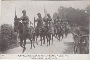 WWI Indian cavalry on the march, Első Világháborús Indiai lovasság menetelés közben.