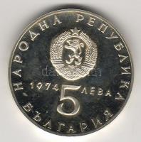 Bulgária 1974. 5L Ag emlékpénz T:PP