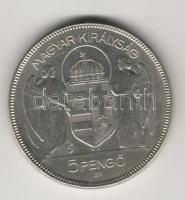 1930. 5P Ag "Horthy jobbra" T:2+