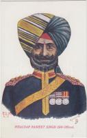 Risaldar Ranjeet Singh / Indian folklore, Sikh Officer, Raphael Tuck &amp; Sons Aquarette 9051. s: G.E.M.