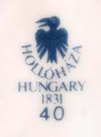 Hollóházi Szász-Jurcsák tárgyak, jelzettek, hibátlanok, összesen: 3 db