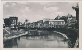 Nagyvárad, Kőrös part, híd, Deutsch szövetek / river bank, bridge