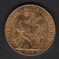 Franciaország 1909. 20Fr Au 6,4516g T:1/2+
