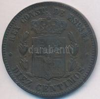 Spanyolország 1878OM 10c Br "XII. Alfonz" T:2,2-
Spain 1878OM 10 Centimos Br "Alfonso...