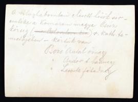 cca 1920-1930 Első világháborús emlékmű Csúz község (ma: Dubník, Szlovákia) római katolikus temetőjé...