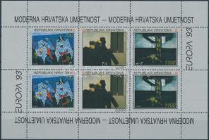 1993 Europa CEPT, Kortárs művészet kisív Mi 240-242