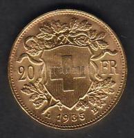 Svájc 1935LB 20Fr Au 6,4516g T:1/2