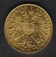 Ausztria 1915 20K Au 6,7751g T:1