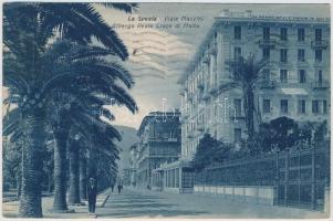 La Spezia, Viale Mazzini, Albergo Reale Croce di Malta / street, hotel (EK)