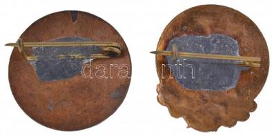 ~1960. "Vörös Meteor Természetbarát Egyesület" zománcozott tombak jelvény (2xklf) T:2