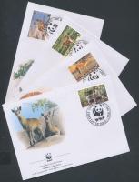 WWF Őshonos antilopfajták sor 4 FDC, WWF native species of antelope set on 4 FDC