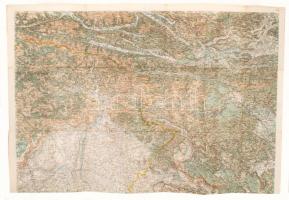 cca 1916 Lechners Kriegskarten XIX.: Neue Generalkarte des südwestlichen Kriegsschauplatzes (östlich...