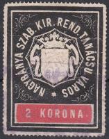 1910 Nagybánya városi illetékbélyeg 2K (ritka)