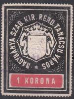 1910 Nagybánya városi illetékbélyeg 1K (ritka)