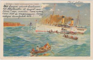 Salon ship Cobra litho s: Wladimir Linde (EK), Salon-Schnelldampfer