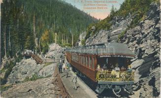 Albert Canyon, C.P.R. Train Imperial Limited, Canadian Rockies, train (EK)