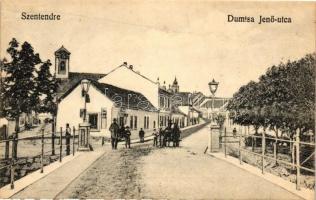 Szentendre, Vasút és villamos állomás és Dumtsa Jenő utca - 2 db régi képeslap / 2 old postcards