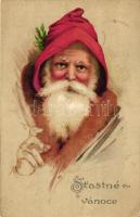 Christmas, Santa Claus litho (EK)