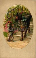 Dogs, humour, G.O.M. 2586. litho (fl)