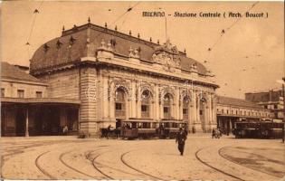 Milan, Milano; Stazione Centrale / railway station, trams