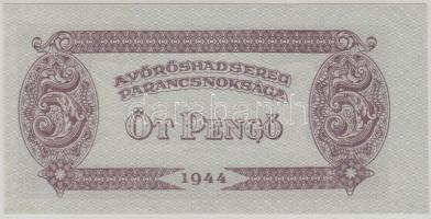 1944. 5P "A Vöröshadsereg Parancsnoksága" vágási hibával T:I- hajtatlan