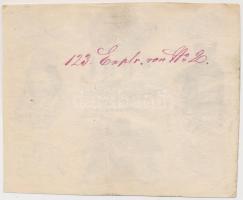 1847. 5G korabeli hamisítvány, hátlapon piros számozással T:III szép papír
Austrian Empire 1847. 5 G...