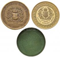 1865. "Országgyűlési Emlék" aranyozott Br emlékérem, peremen "E:M" gyártói jelzé...