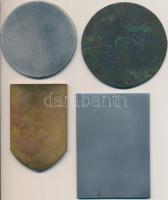 4db klf főleg város plakett, közte 1967. "III. Szolnoki Kulturális Hetek 1917-1967" fém pl...